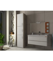 Słupek łazienkowy Adaś 3D Sonoma + front Biały 30 cm